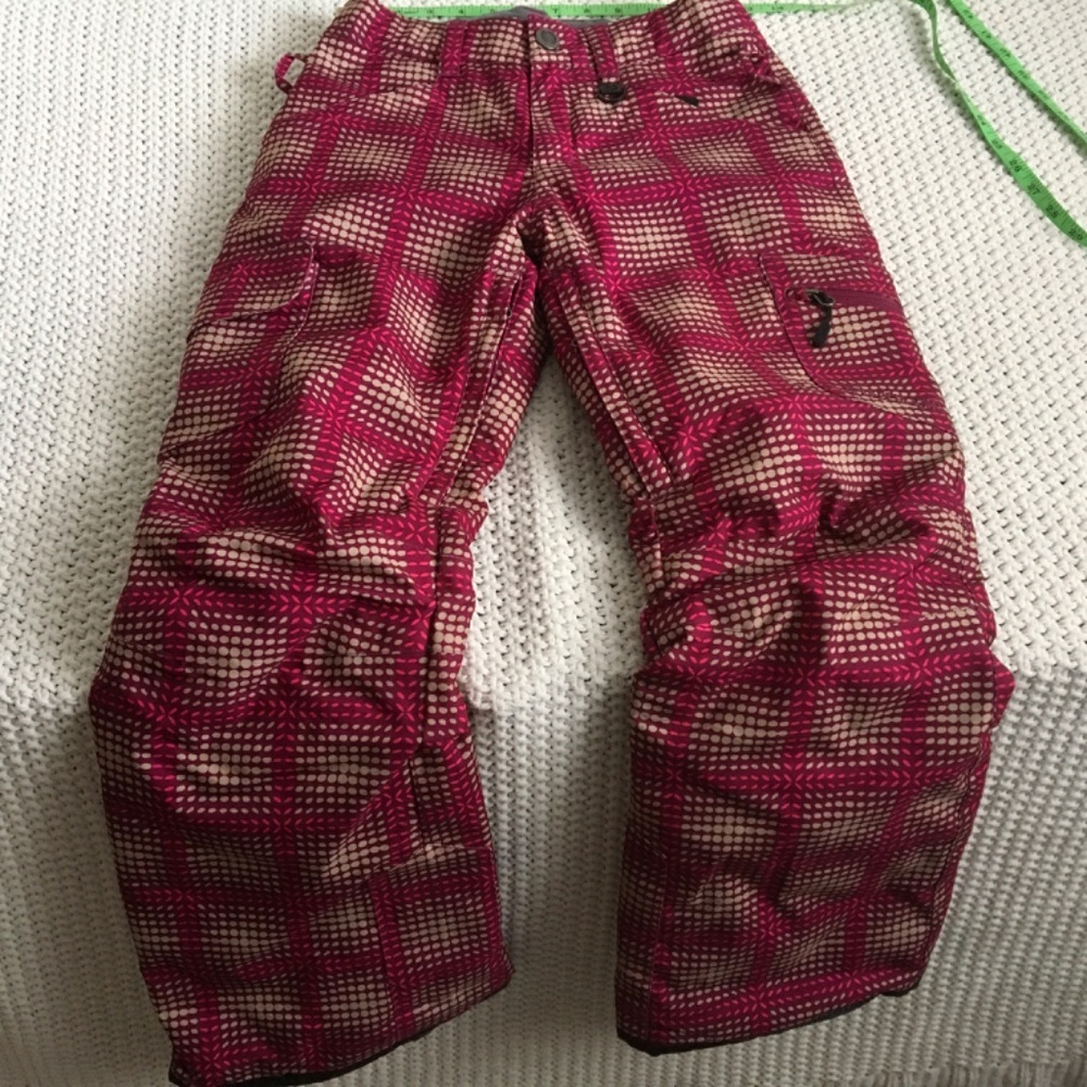 BOULDER GEARA SNOWBOARD SKI PANTS WITH LEG VENT ZIPPERS SIZE GIRL MEDIUM